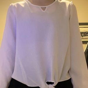 Size 14 (large) white, tied at bottom has flown sleeves